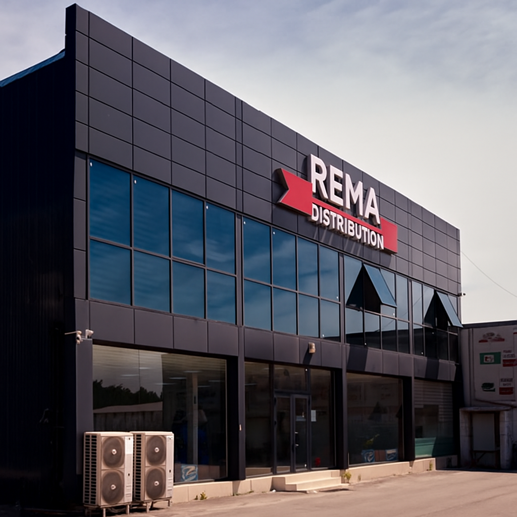 Moderna fachada de REMA DISTRIBUCIÓN Moderna fachada de REMA DISTRIBUCIÓN